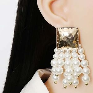 Restocked "Sefia" Pearl Bead Drop Earrings